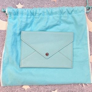Tiffany & Co. Blue Leather Envelope Pouch
